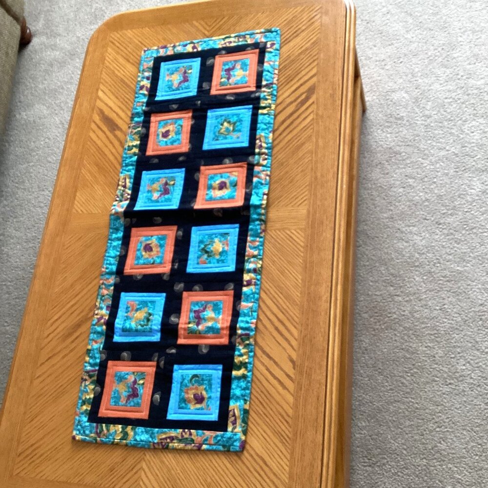 Handmade Small Rectangle Reversable Table Runner Topper Home Decor Table Linens